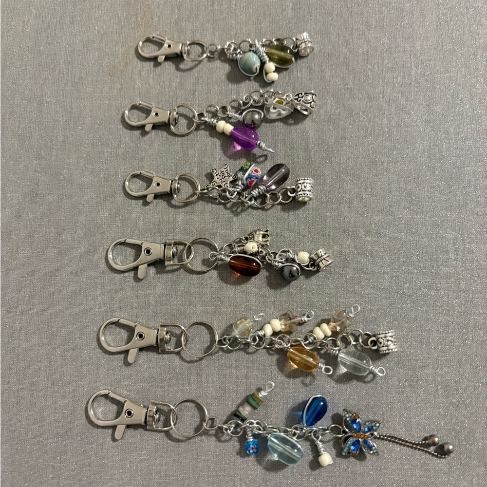Colorful Beaded Keychain Set (6)
